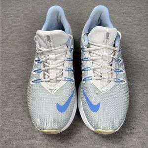 Nike Womens Quest AA7412-008 White Blue Running Shoes Lace Up Low Top Size 7.5